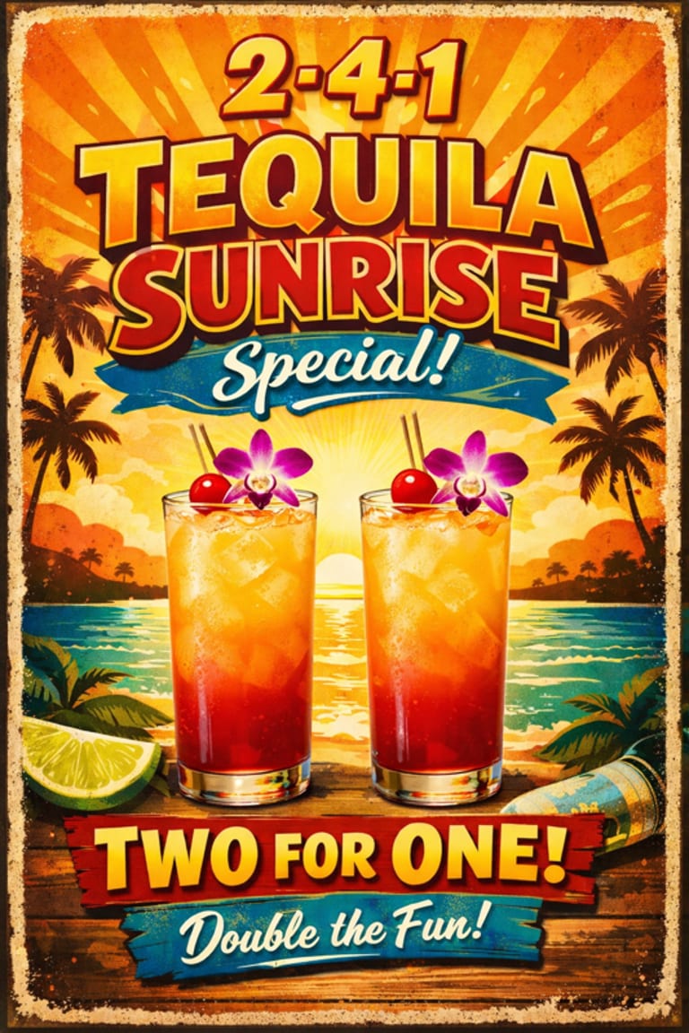 2-for-1 Tequila Sunrise