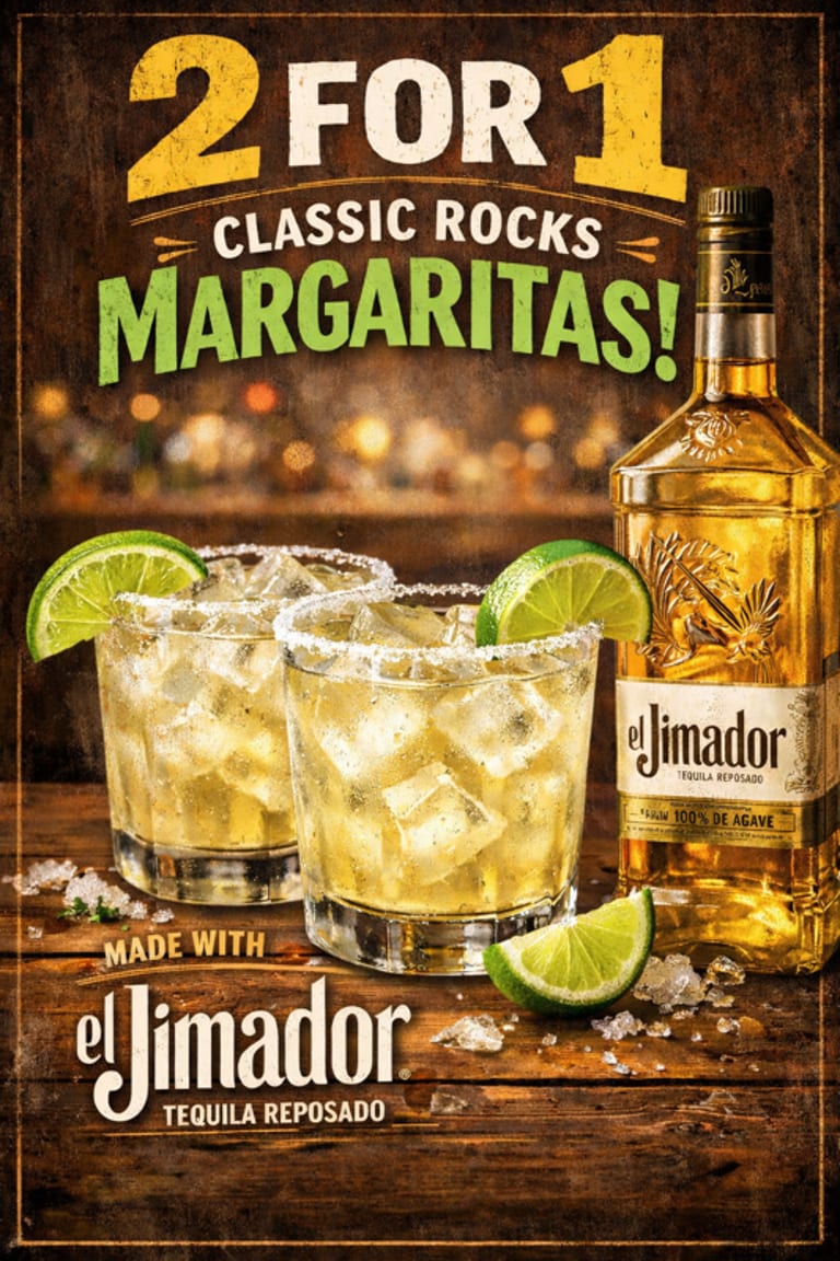 2-for-1 Classic Rocks Margaritas