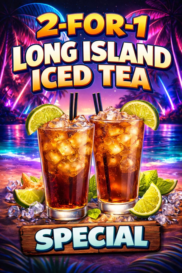 2-for-1 Long Island Iced Tea