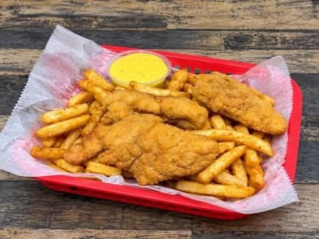 Chicken Fingers with Fries.