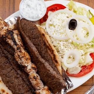 Souvlaki - Gyro Combination Plate