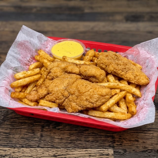 Chicken Fingers with Fries.