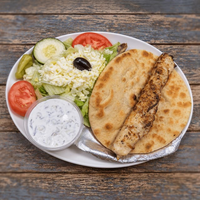 Souvlaki Plate.
