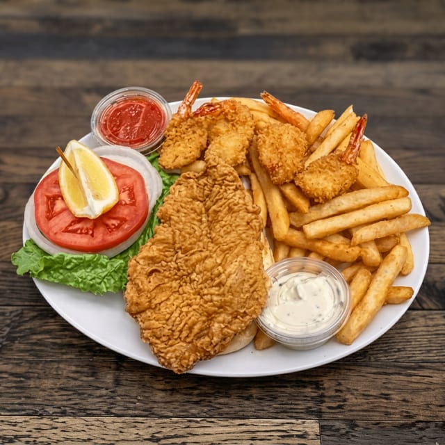 Grouper Fillet Sandwich.